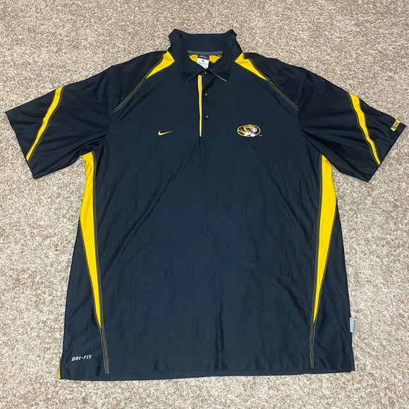 Nike Missouri Mizzou Tigers Football Authentic Dri-Fit Polo Shirt Men’s Size XL - Picture 1 of 12